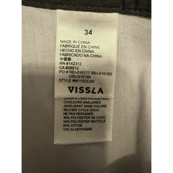 Vissla Boardshorts Unlined Mens 34 Upcycle Cotton Quick Dry Swim Gray Brown Tan - Picture 3 of 9